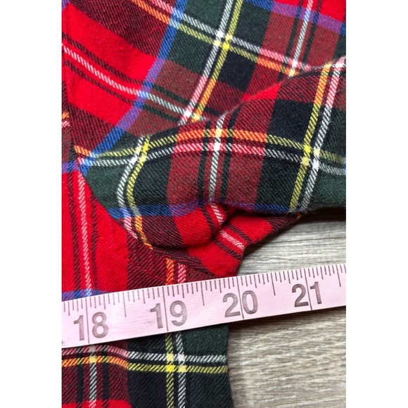 Ralph Lauren Women's Flannel Red Pajama Set Long Sleeve Cropped Pants Medium - Picture 7 of 10